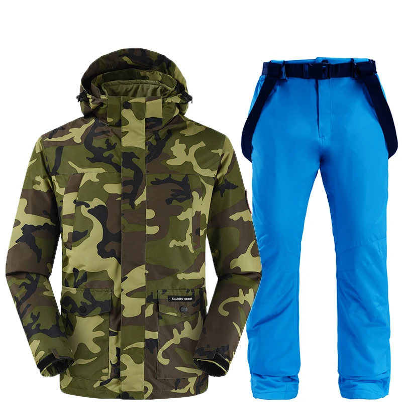 Комплекты для сноубординга, съемный, мужской лыжный костюм, лыжные куртки и брюки, очень теплая ветрозащитная Водонепроницаемая зимняя верхняя одежда