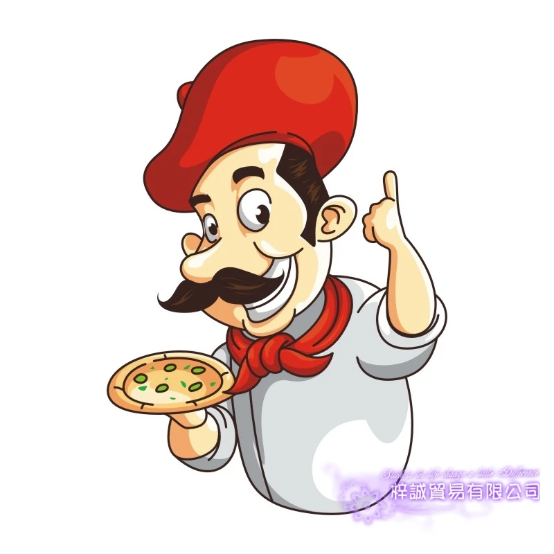 Pizza Express Chef Sticker Fast Food Takeaway Decal Poster Vinyl Art Wall Decals Pegatina Decor Mural Pizza Sticker