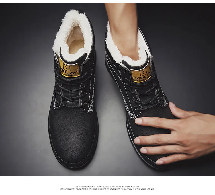 39-44 ботинки зимние удобные теплые Нескользящие зимние мужские ботинки# XMXH999