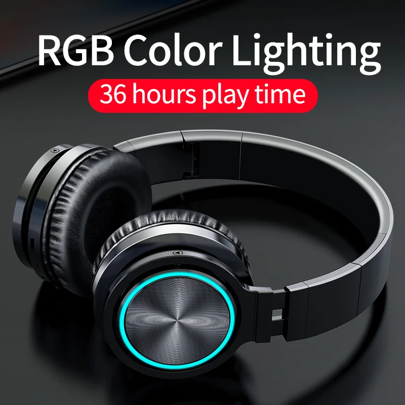 Picun B12 Bluetooth 5,0 беспроводные наушники HiFi шумоподавление стерео наушники длительное время ожидания гарнитура Поддержка TF карты