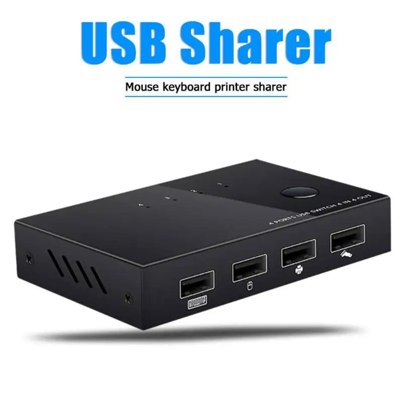 USB HDMI KVM переключатель 2 порта 4K видео дисплей USB переключатель KVM коммутатор разветвитель коробка для 2 ПК обмен принтер клавиатура мышь KVM - Цвет: USB KVM Switch