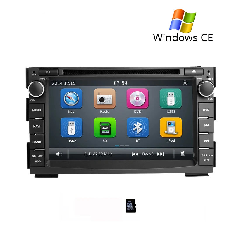Wince with map 2 din автомагнитола автомобильный dvd-плеер мультимедиа для Kia Ceed 2010 2011 2012 Venga gps ГЛОНАСС Навигация Аудио Стерео головное устройство видео - Цвет: Wince with map