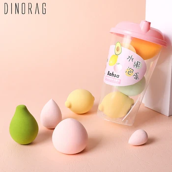 

Dinorag New fashion 5Pcs Fruit Makeup Sponge Face Foundation Powder Cream Blending Sponges beauty Cosmetic Tools Juice Cup Set