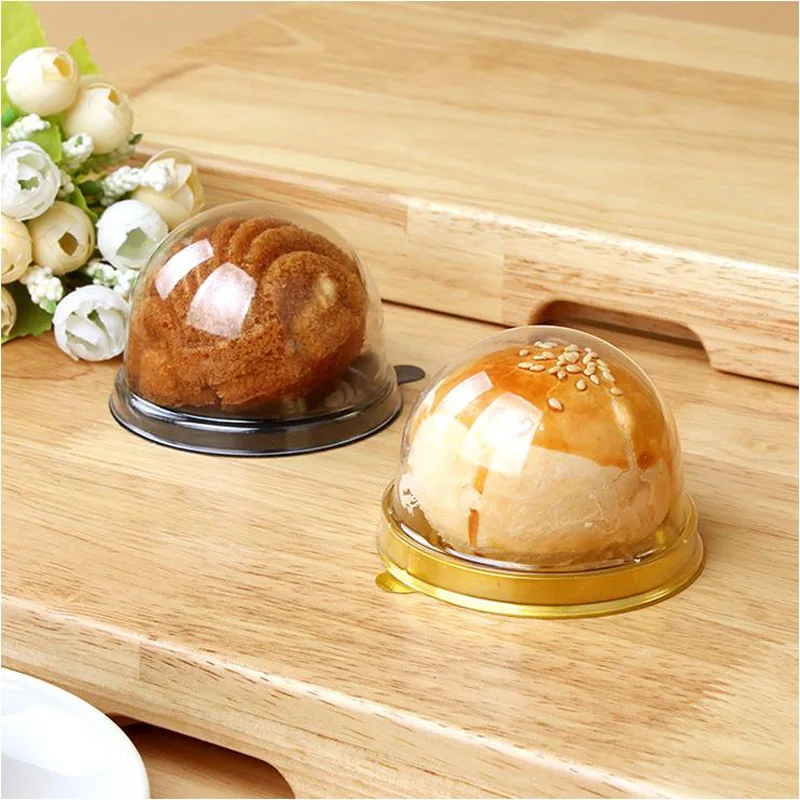 100/400pcs Clear Plastic Cupcake Dome Favor Box Container for Wedding PartyBoxes 