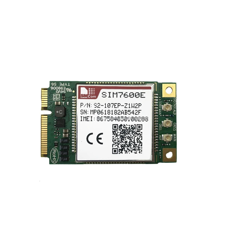 SIMCOM SIM7600E mini pcie 4G LTE cat1 модуль B1/3/5/7/8/20/38/40/41 вариант для EMEA/Корея/Таиланд 100% новый и