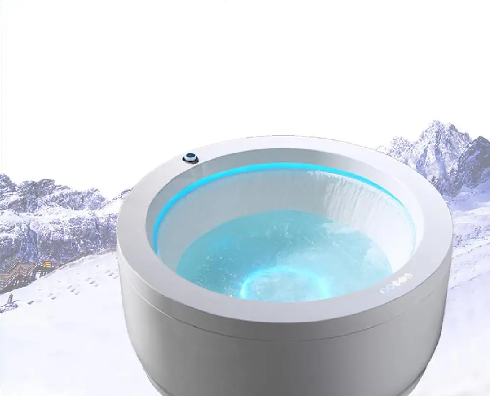 1550mm Round Surfing Fiberglass Seamless Joint whirlpool Intelligent Bathtub Acrylic Hydromassage Waterfall Tub W001
