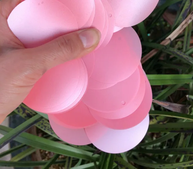 Швейные принадлежности 50 мм отверстие для края матовые розовые блестки персиковый жемчуг пайетки для поделок Свадебный макет сцены блёстки