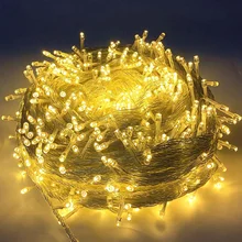 Светодиодный Рождество открытый гирлянда 10 м 20 возможностью погружения на глубину до 30 м 50 м 100 м Водонепроницаемый Сказочный свет Свадебная вечеринка Рождественская елка праздник света