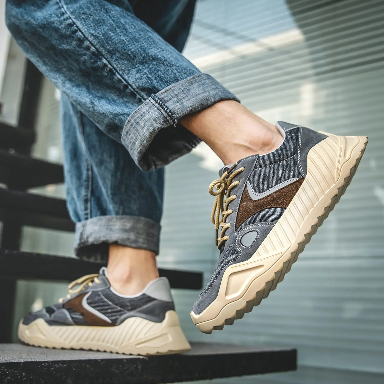 Ins Daddy/Мужская обувь; светоотражающие кроссовки; зимняя обувь; Zapatillas Deportivas Hombre; модная дышащая повседневная обувь; Sapato Masculino