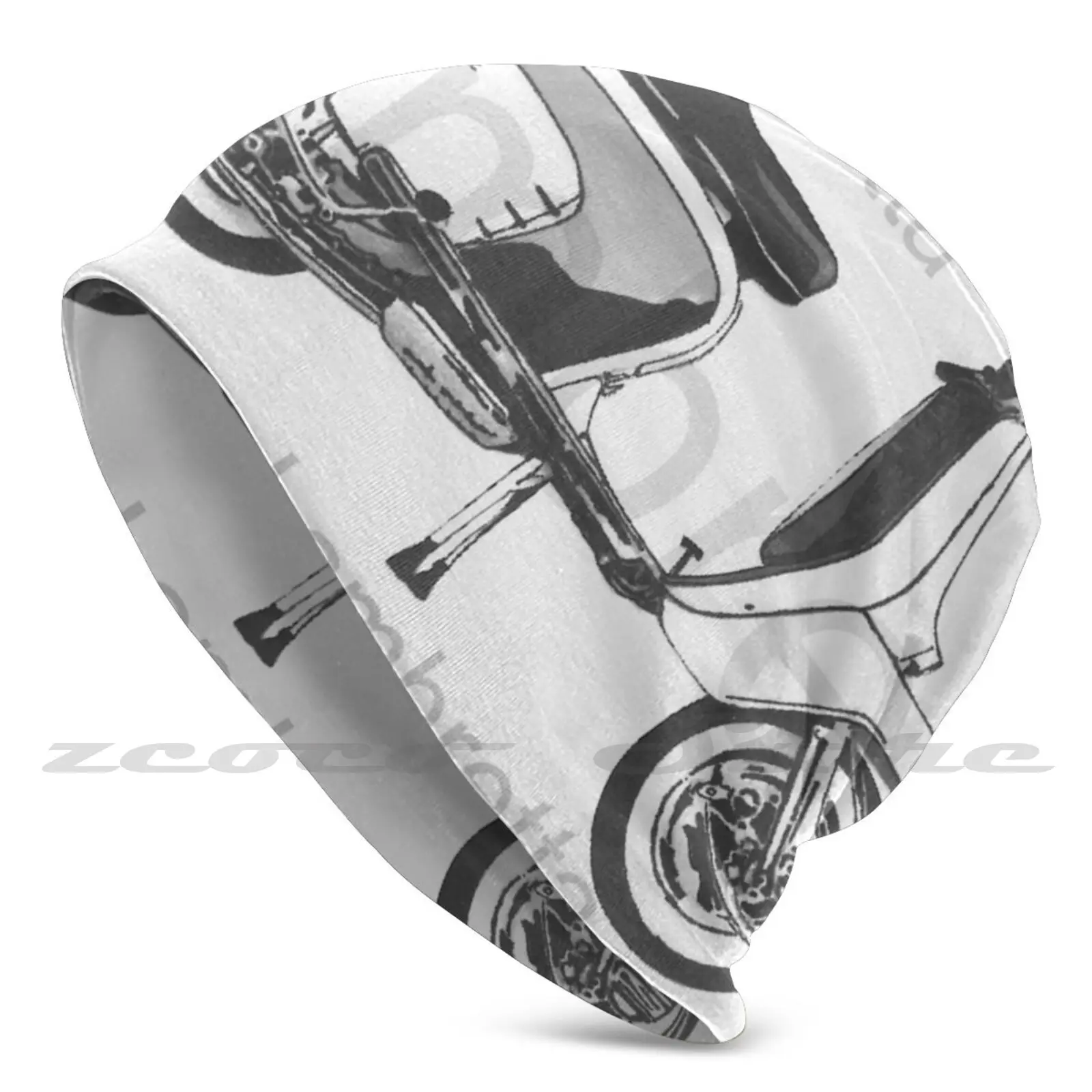 Scooter Classico In Lambretta Più Divertente Di Rev And Go Cappelli In Maglia Con Motivo Personalizzato Plus Size Berretto Morbido Elastico Rahbotang 