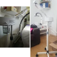 Пароварка для лица с горячим озоном 5X увеличительная лампа 2 в 1 косметический маг светильник и лупа спа салон Уход за кожей лечение красота инструмент