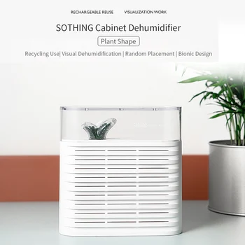 

150ml Rechargeable Portable Plant Air Dehumidifier Reuse Air Dryer Moisture Absorber ABS Household Dehumidifier