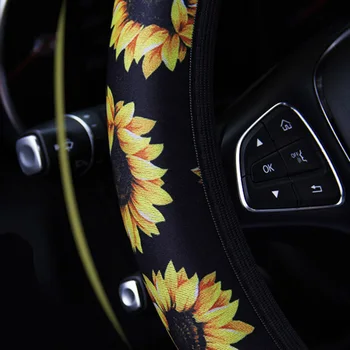 

Accessories Steering Wheel cover Inner Sunflower design Replacement Car