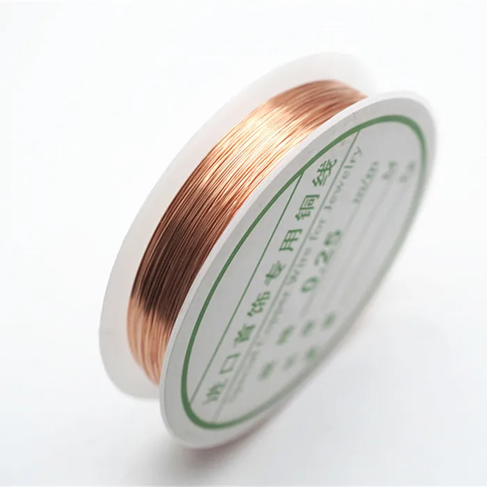Rose gold wire Четырехслойный разноцветный комбинезон серебро Медный провод для браслет Цепочки и ожерелья самодельные Украшения, Аксессуары 0,2/0,25/0,3/0,5/0,6/1,0 мм ремесло Бисер провода HK018 - Цвет: Rose gold wire