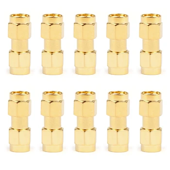 

Artudatech 10PCS SMA Male To SMA Male Plug RF Connector Adapter Coupler Straight Type Jack Parts