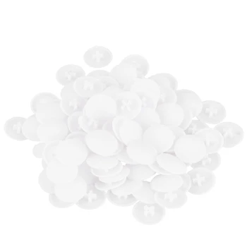 

Screws Plastic Cover Case 17mm x 6.5mm 100 pieces White