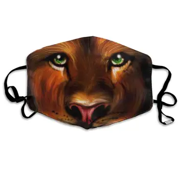 

Mouth Mask For Daily Dress Up, Lion Head Anti-dust Mouth-Muffle, Washable Reusable Holiday Half Face Masks For Mens And Womens