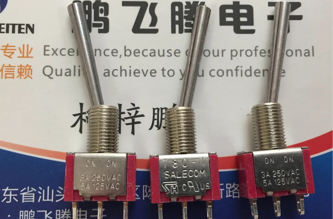 1PCS Taiwan SH T80-T T8013-WEBQ toggle switch 3 feet 2 gear shaking head rocker arm toggle switch long handle 21mm