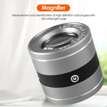 

Stand Lens Magnifier Cone LED Charging Calibration Measurement Identification HD Magnifying Glass USB Charging Tools
