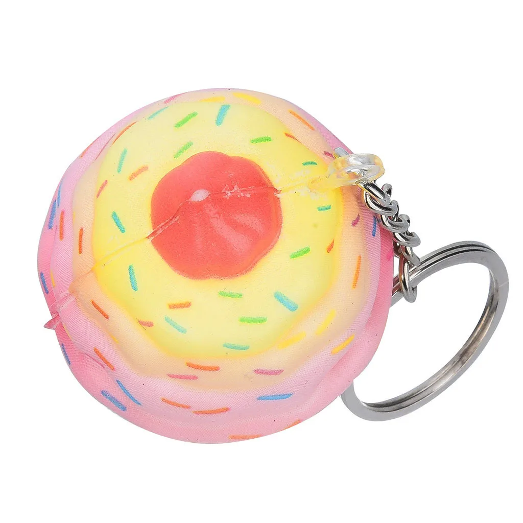 Ice Cream squeeze toy Pendants Creative Gift Simulation Cake Slow Rising Straps Bread Toys Backpack Accessories Decorations #A