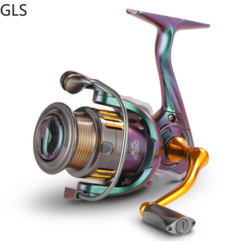 

GLS High Quality CK 1000 2000 Gear Ratio 5.2:1 Carp Spinning Wheel Metal Spool Sea Bass Fishing Coil Tools 5+1BB 2021