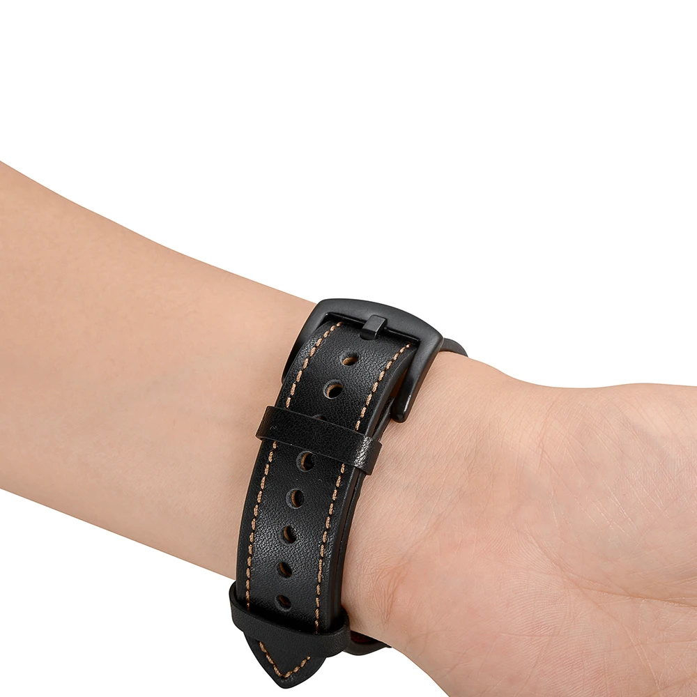Кожаный ремешок pulseira для Huami Amazfit GTS Bip / GTR 47 мм 42 мм/Amazfit Pace Stratos 2 3 Correa|Ремешки часов|