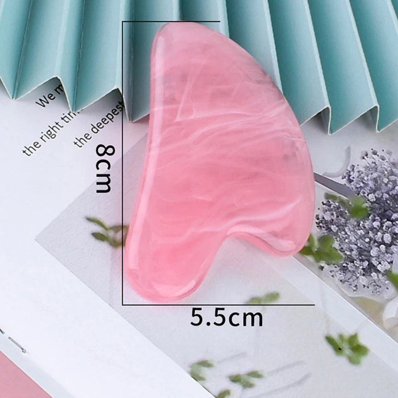 Natural Resin Gua Sha Scraper Board Massage Jade Guasha Stone For Chin Neck Face Lifting Wrinkle Remover SPA Beauty Care Tool