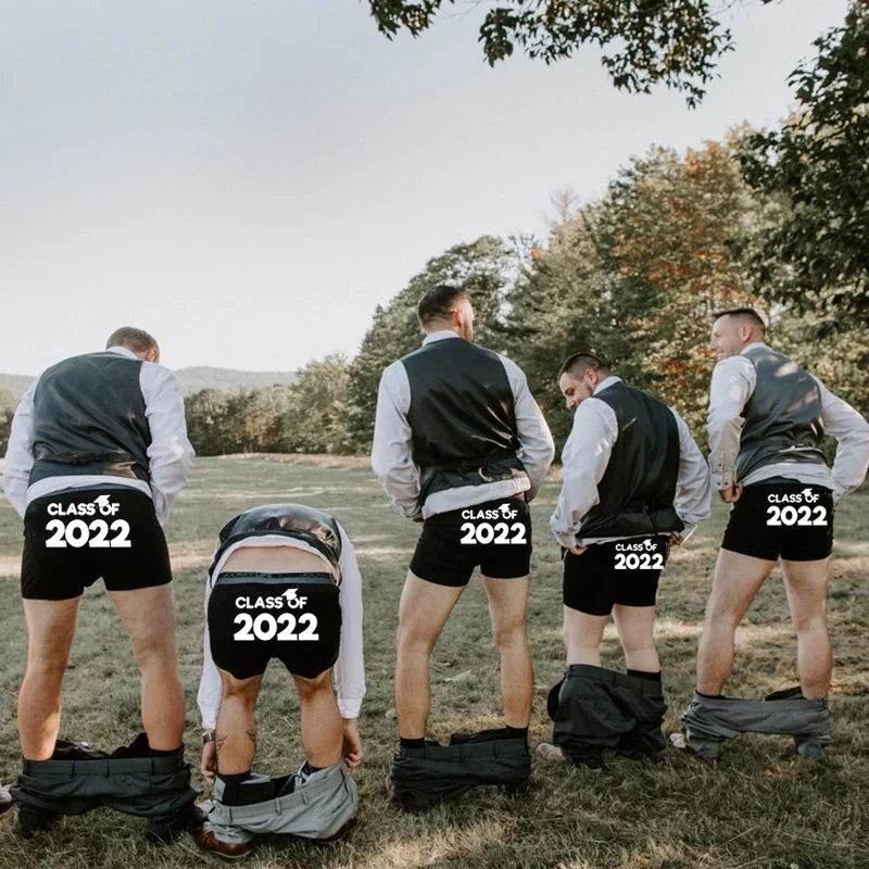 Senior Class of 2022 Boxer Briefs Graduate Graduation College Congrats Grad day decoration boyfriend brothers Gift photo props | Дом и сад