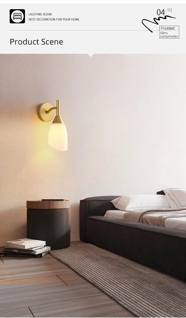 Бесплатный E27 светильник-источник) скандинавский светодиодный настенный светильник из матового стекла, настенные светильники для гостиной/спальни, светильник s, настенный светильник, железный wandlamp