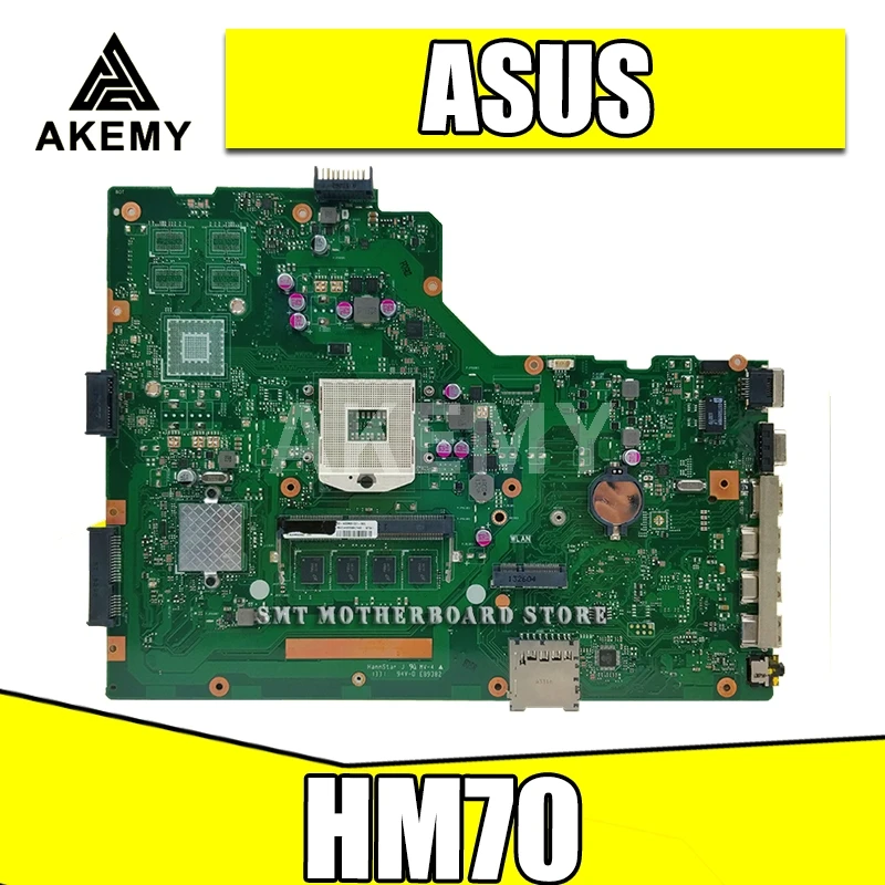 X75A материнская плата HM70 для ASUS X75VD R70V X75A1 X75V X75VB X75VC Материнская ноутбука Тест