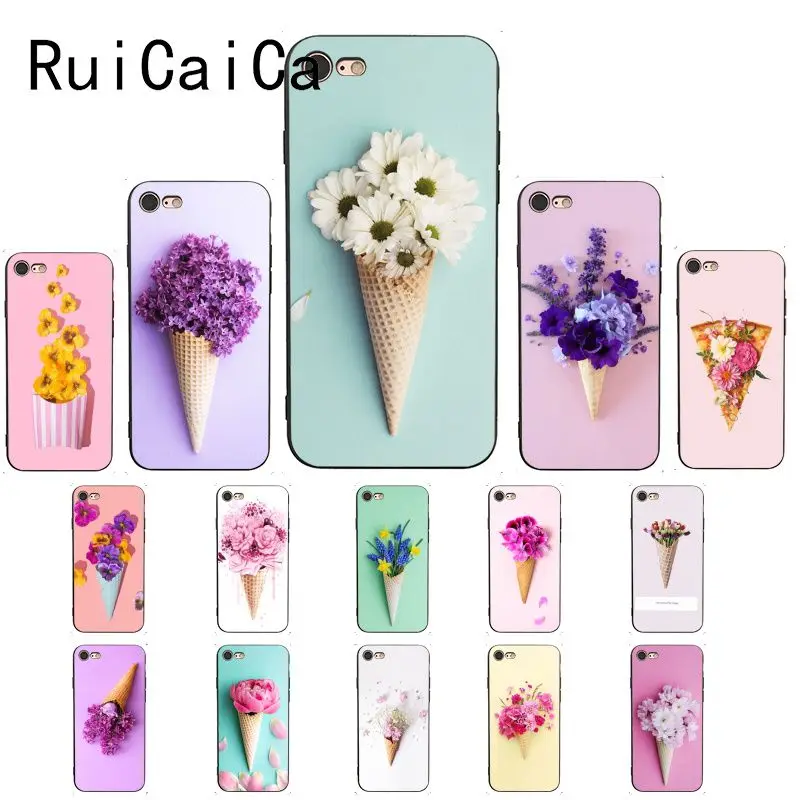 Чехол для телефона Ruicaica candy colors с изображением мороженого цветка пиццы пиона iPhone 8