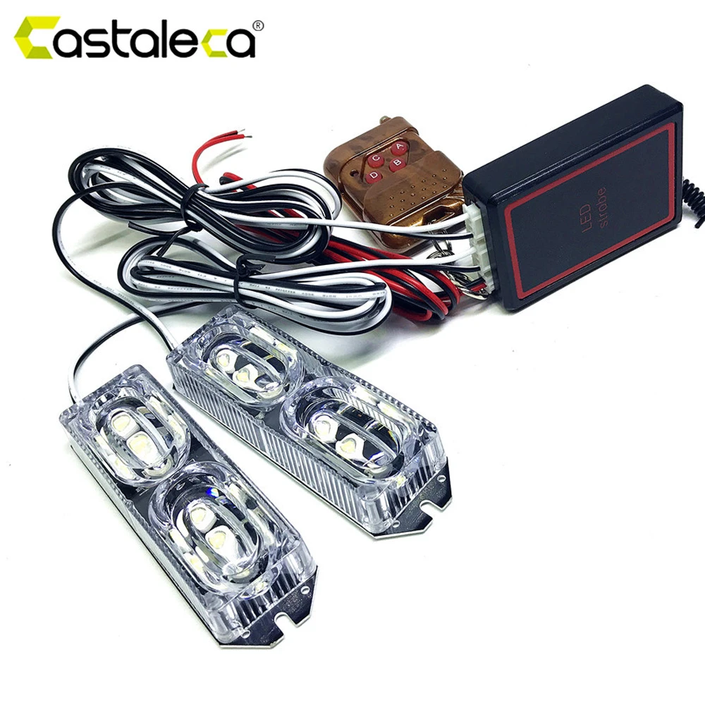 Castaleca светодиодный DRL мотоцикл Strobe тормозной Дневной светильник высокого