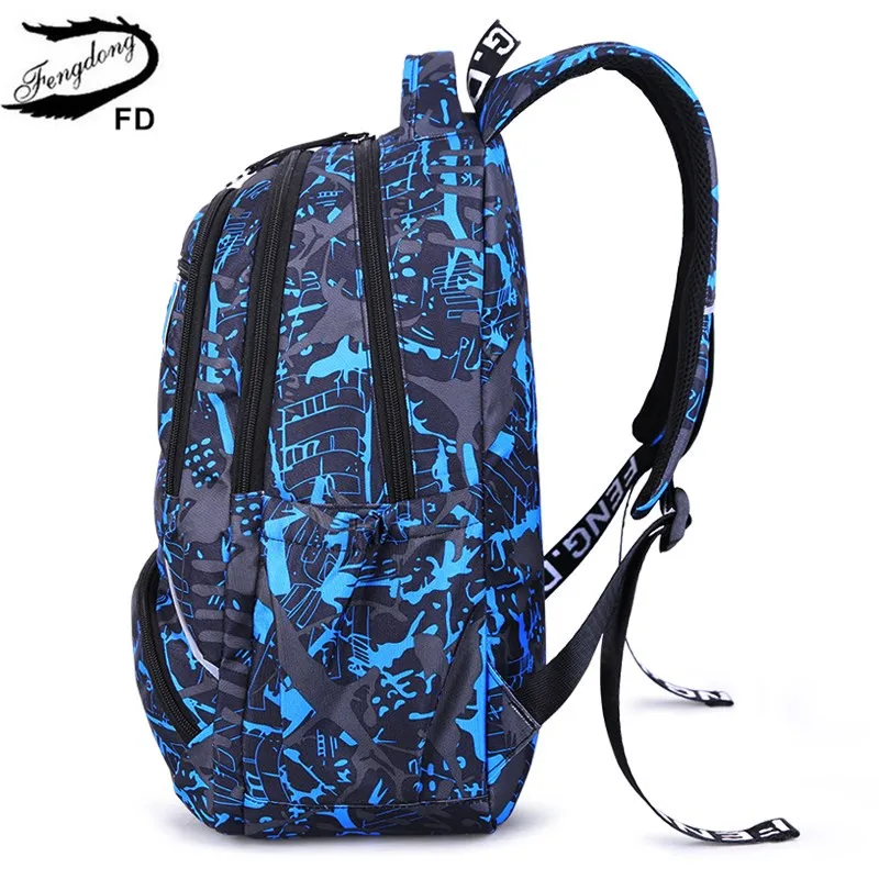 Fengdong high school backpack College Student school backpack big School Bags for Teenage boys Casual Sports backpack Rucksack 2