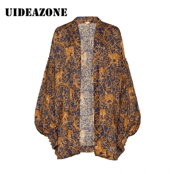 

Women Beach Cover Up 2020 New Beach Robe Wrap Dress Swimwear Cover Up Tunic Pareo Female Chiffon Orange Print Loose Sun Proof