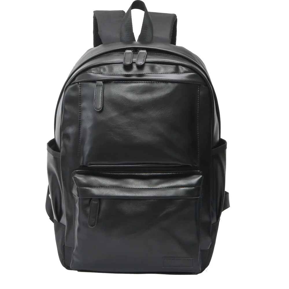 

2018 New Style Leather Backpack Korean-style Students Men Business Backpack PU Travel Bag a Generation of Fat