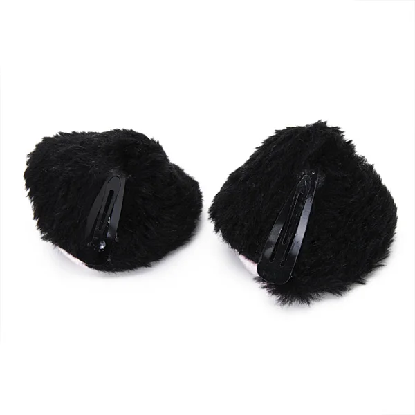 Cat Ears Hair Clip Hairpin Cosplay Black+New Animal Long Tail Cosplay Christmas Halloween Costume Accessory Black
