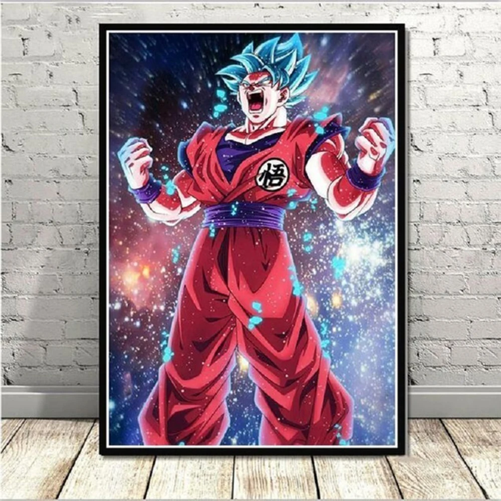 Japanese Anime Dragon Ball Goku Poster Picture Modular HD 5D Diamond Pattern Rhinestone Diamond Painting Cross Stitch Embroidery 