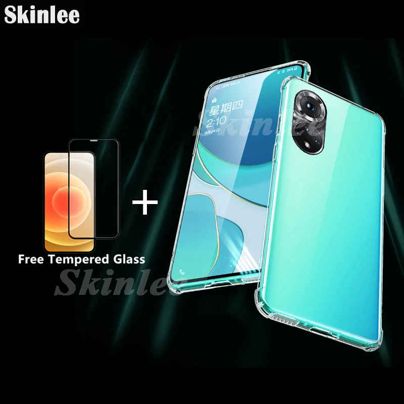Чехол Skinlee для Honor 50 Pro официальный оригинальный бесплатно закаленное стекло