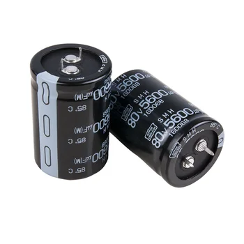 

2PCS Free shipping 5600uF 80V new Japanese NCC SMH series audio filter electrolytic capacitor 30x45mm