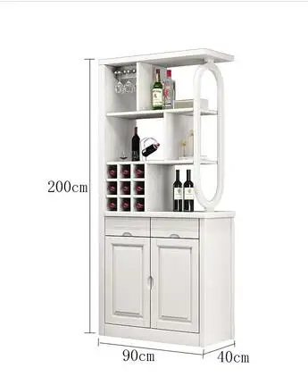 Partition cabinet porch modern Chinese double-sided solid wood wine cabinet close to the wall shoe lobby screen