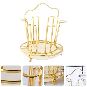 

1pc Metal Kitchen Drying Rack Kitchen Cup Draining Shelf Drainer Holding Rack