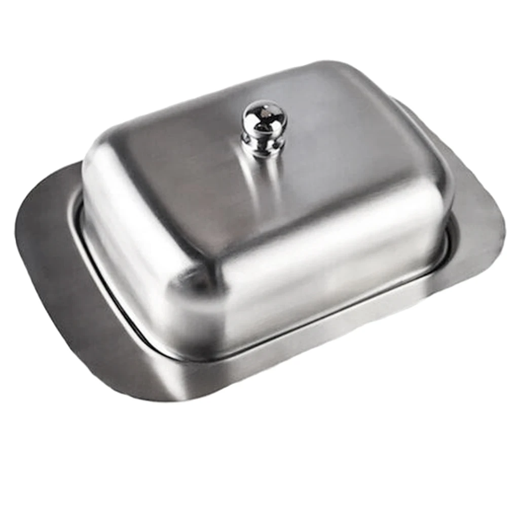 Stainless Steel Butter Dish Dessert Serving Tray Buffet Steak Container Bar butter storage box