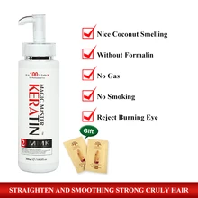 New Products Best Selling Without Formalin Smoothy Shiny For Damaged Hair 300ml Magic Master Brazilian Keratin Free Shipping