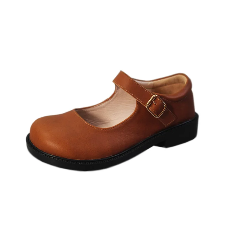 

YourSeason Spring Autumn Ladies Buckle Strap Pumps 2021 Vintage Handmade Women Platform Heels Shoes Genuine Leather