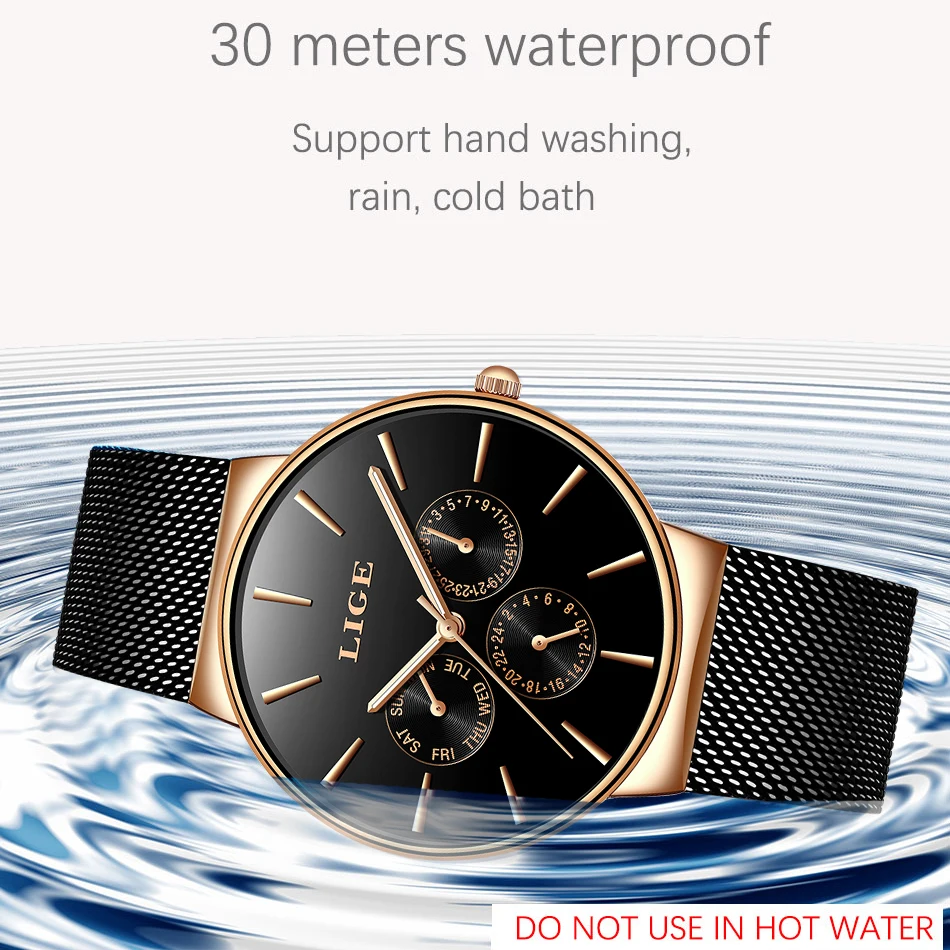 2020 Classic Women Rose Gold Top Brand Luxury Laides Dress Business Fashion Casual Waterproof Watches Quartz Calendar Wristwatch