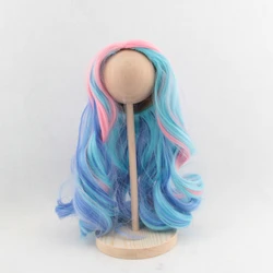 Perruque de poupée américaine avec tour de tête 26 28cm, cheveux longs bouclés et résistants à la chaleur, accessoires pour cheveux de poupée de 18 pouces 