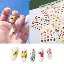

1pcs New Year Sliders Manicure Sticker Water Transfer Decals DIY Christmas Snowflake Snowman Nail Art Decorations