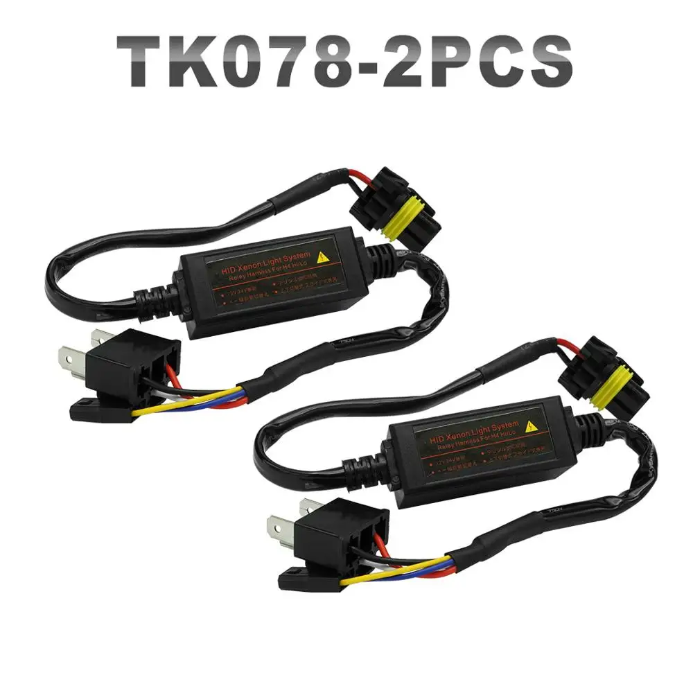 JGAUT 2 штуки H4 Hid коннектор телескопическая жгут проводов для детей возрастом от 12V 24V Hid комплект подключения лампы и балласт - Цвет: H4