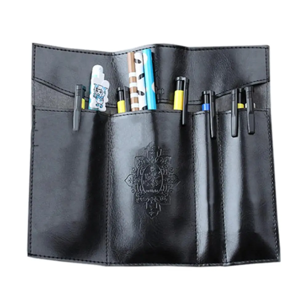 

Vintage Roll Faux Leather Make Up Cosmetic Pen Pencil Case Pouch Purse Bag