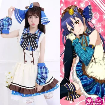 

Love Live Umi Sonoda Cosplay Costume Halloween Love live swimming COS maid wear Party School uniform cosplay women's uniform